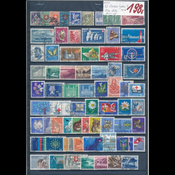 1925-68, Schweiz planche, O