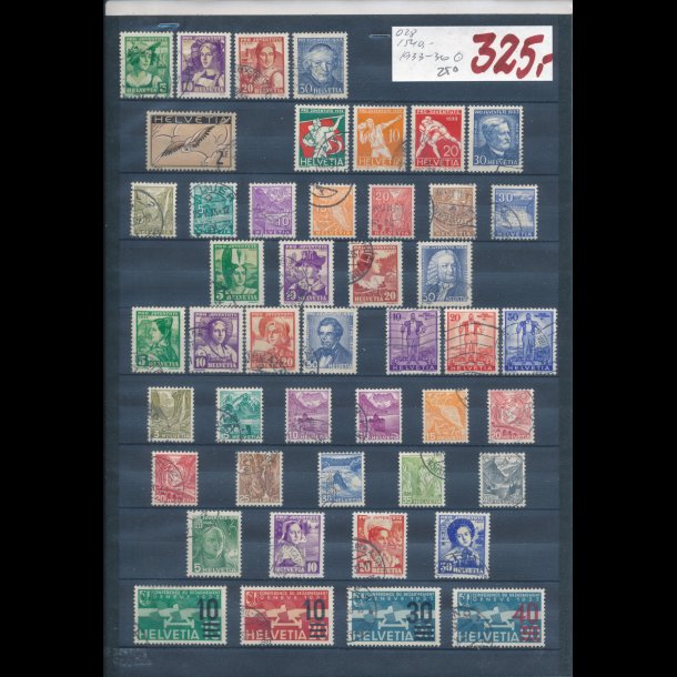 1933-36, Schweiz planche, O
