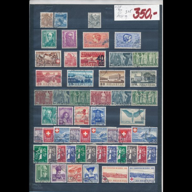1937-39, Schweiz planche, O