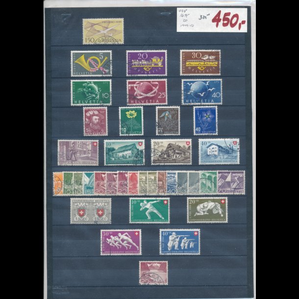 1949-50, Schweiz planche, O