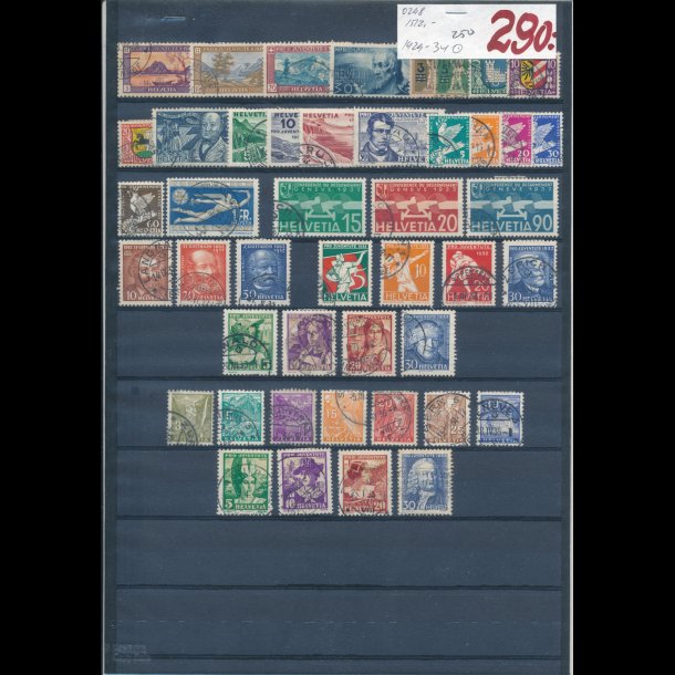 1929-34, Schweiz planche, O