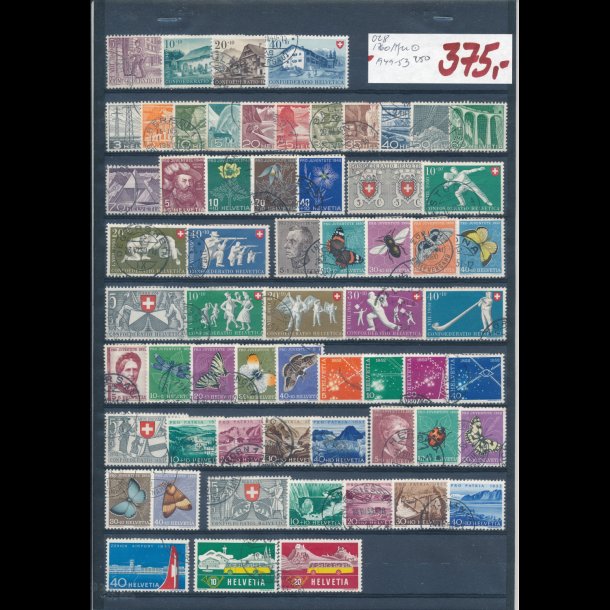 1949-53, Schweiz planche, O