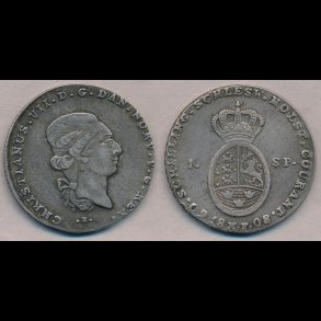 1808, Christian VII, speciedaler, B/MF, 1+, H39A