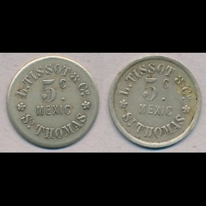 Sieg 55, L. Tissot, St. Thomas, 5 cents