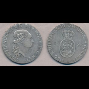 1788, Christian VII, 1 specie, 1+, 39B