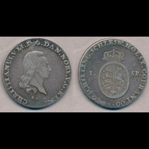 1800, Christian VII, PG,  1 specie, MF,1 (+), 39E