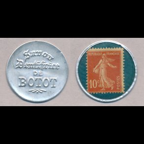1920-22, Postskillem�nt, Frankrig, Savon Beutifrice de Botot, 10 centimer frim�rke,