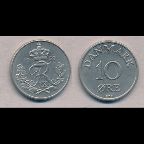 1959, 10 �re, 1+, begr�nset lager,