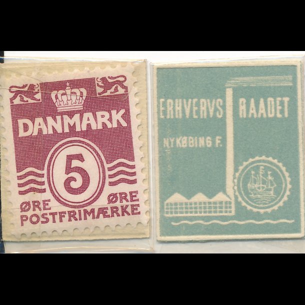 1941-45, Frimrkepenge, Erhvervsraadet Nykbing F, 5 re,