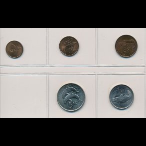 1981, Island, 5-,10- og 50 �re, 1- og 5 kronur, 0811,