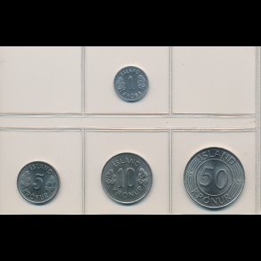 1980, Island, 1-,5-,10- og 50 kronur, 0824
