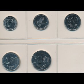 1988-91, Ecuador, 1-,5-,10-,20- og 50 sucres, 0837,