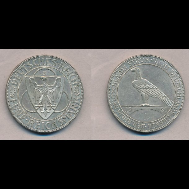 1930, Tyskland, 5 reichmark, 01