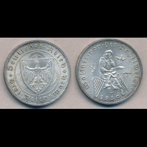 1930, Tyskland, A, 3 Reich Mark, 01, Walther von der Vogelweide,