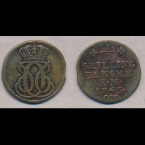1745, Christian VI, � skilling, 1+
