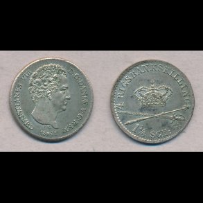 1841, Christian VIII, 4 rigsbankskilling, 0 / 01, NEDSAT!