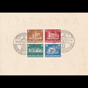 1938, Tyskland, Ostropa miniark, ʘ