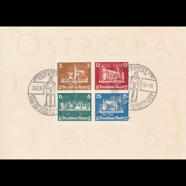 1938, Tyskland, Ostropa miniark, &#664;