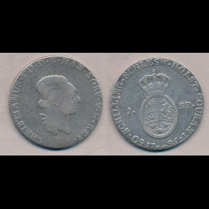 1795, Christian VII, 1 specie, B/MF, 1+ / 1, H39A