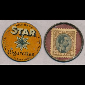 1921-22, Star, 25 �re frim�rke, lbnr a5