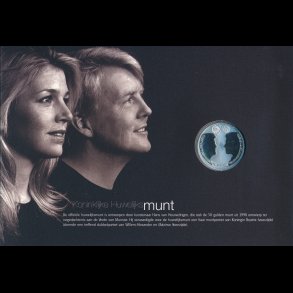 2002, Holland, 10 euro, kongelig bryllup, mnt og frimrke