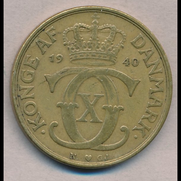 1925 - 1958, 2 kroner, 10 forskellige rstal