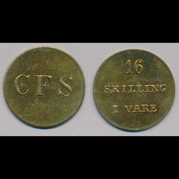 C.F. Siemsen, 16 skilling i vare, 0 / 01,