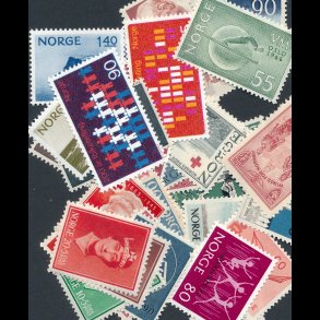Norge, Frim�rker, TILBUD, enkeltm�rker, 42 stykker, 4519