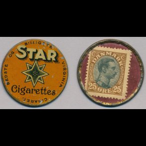 1921-22, Star, 25 �re frim�rke, lbnr 204