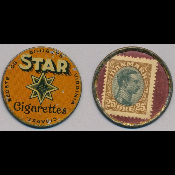 1921-22, Star, 25 re frimrke, lbnr 204