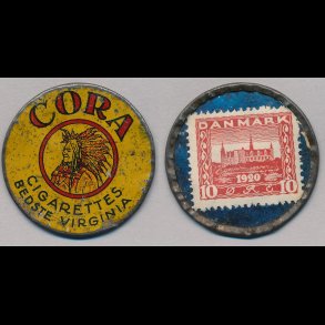 1921-22, Cora, 10 �re frim�rke, lbnr a1