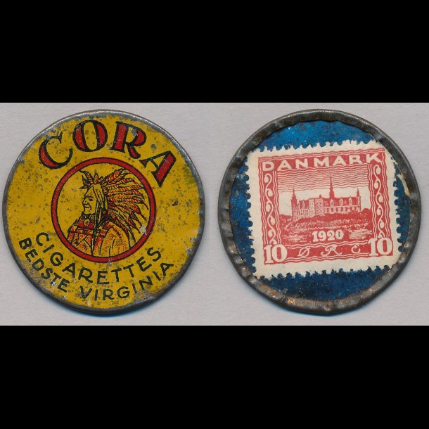 1921-22, Cora, 10 re frimrke, lbnr a1