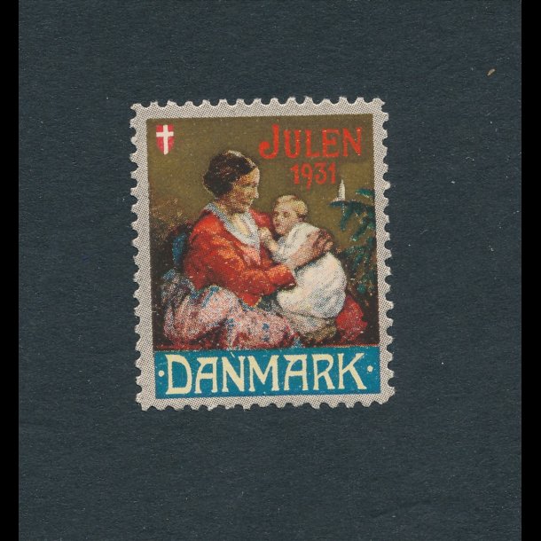 1931, Julemrke, Danmark,  Mor og barn, enkelt mrke,
