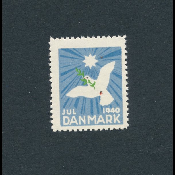 1940, Julemrke, Danmark, Fredsdue, enkelt mrke,