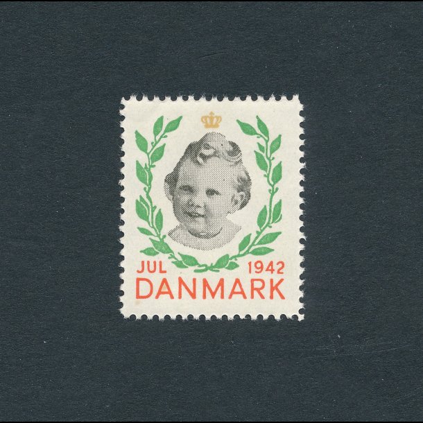 1942, Julemrke, Danmark, Prinsesse Margrethe, Enkelt mrke,