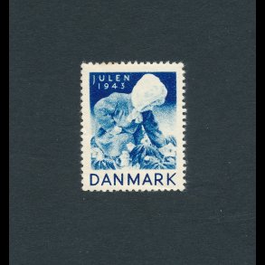 1943, Julemrke, Danmark, Lille pige, enkelt mrke,