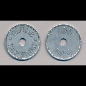 Thule, Kap York, 100 re, 1910, 1+,