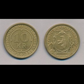 Kryolith Mine & Handelsselskab, 10 kroner, gul, 1922, 01 / 0