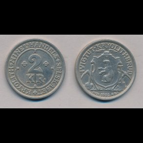 Kryolith Mine & Handelsselskab, 2 kroner, 1922, 1+