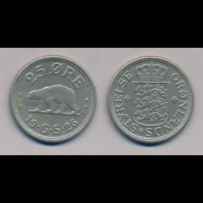 1926, Grnland, 25 re, NEDSAT fra 100,-kr,