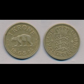 1926, Grnland, 1 krone, 1+,