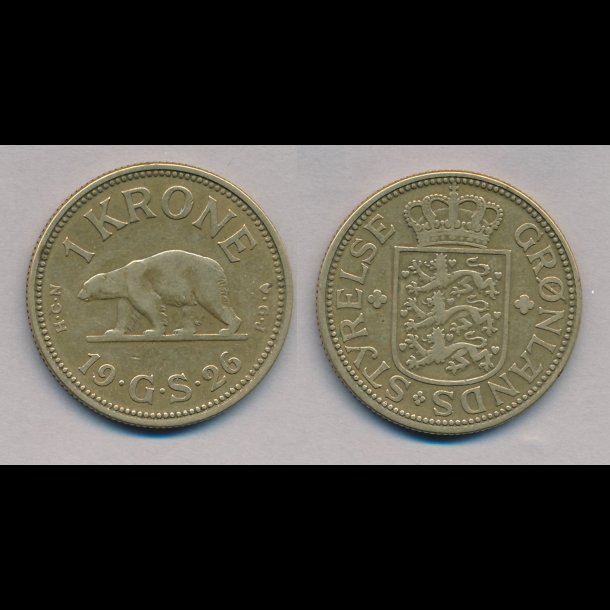 1926, 1 krone, Grnland,