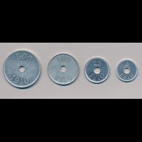 Thule, Kap York, 1910, komplet st, 4 mnter i alt,