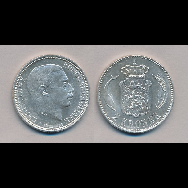 1916, 2 kroner, slvmnt, 01 / 0,