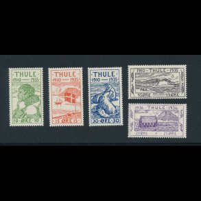. 1 -5, **, Thule, 1935, 25 ret for stationens oprettelse samt kirken i Thule, 4078