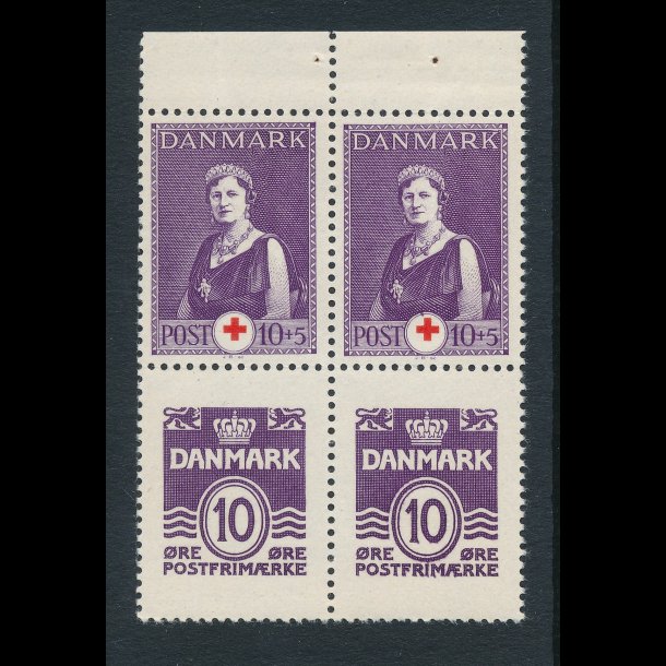 1939, Dronning Alexandrine og Rde Kors, 10 re med bred rand, 4298