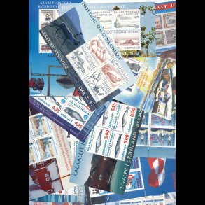 17 forskellige miniark, postpris ca 360,-kr, KMPE prisreducering, fr 595,-kr, 4970,