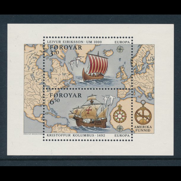 .225a-226a, **, Europamærker, Færøske miniark, 4913
