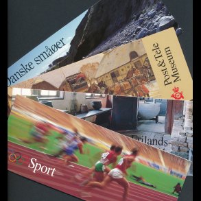 TILBUD, 4 forskellige miniark hfter, ʘ, 5824, katalogvrdi 590,-kr,