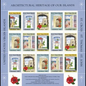 1987 - 1988, Ark julemrker, Amerikansk velgrenhed, Dansk VestIndien, lbnr3024,